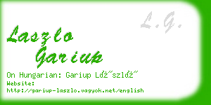 laszlo gariup business card